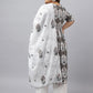 Janasya Women's White Cotton Flared Casual Kurta Set | Swadesiicart