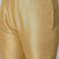 Janasya Women's Gold Poly Silk Straight Festive Kurta Set | Swadesiicart