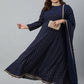 Indian Clothing Janasya XL LOVE by Janasya Women's Plus Size Navy Blue Poly Georgette Kurta and Dupatta | Swadesiicart