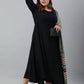 Janasya XL LOVE by Janasya Women's Plus Size Black Rayon Kurta With and Dupatta | Swadesiicart