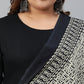 Janasya XL LOVE by Janasya Women's Plus Size Black Rayon Kurta With and Dupatta | Swadesiicart