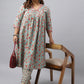 Janasya Women's Green Cotton Empire Casual Kurta Set | Swadesiicart