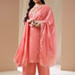Janasya Pink Chanderi Embellished Set | Swadesiicart