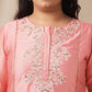 Janasya Pink Chanderi Embellished Set | Swadesiicart