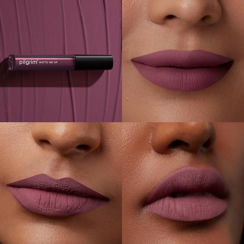 Pilgrim Liquid Matte Lipstick with Hyaluronic Acid - Mauve Desire - Swadesiicart