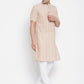 Even Apparels Yellow Pure Cotton Men's H/S Kurta With Band Collar | Swadesiicart
