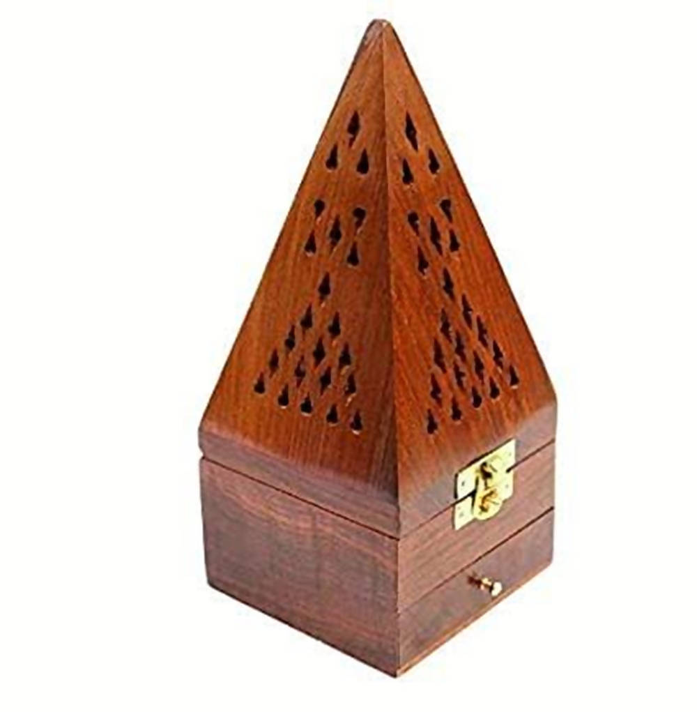 Collectibles India Wooden Incense Stick Pyramid Box | Swadesiicart