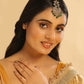 Nuyug 18K Gold Plated Ethereal Green Stone Maang Tikka | Swadesiicart