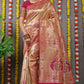 Jyoti Fashion Women's Rani Pink Paithani Silk Zari Woven Saree with Blouse | Swadesiicart