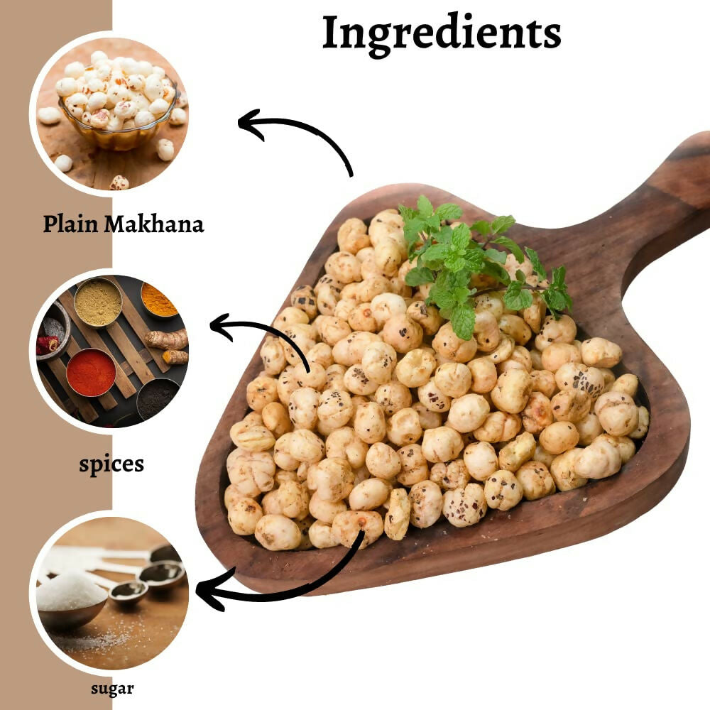 Healthy Master Crispy Makhana – Mint (Pudina) Flavour Roasted Fox Nuts Snack | Swadesiicart