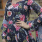 Aayaa Designer Printed Georgette Full Flare Gown With Dupatta - Multi Color