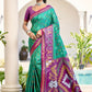 Shree Shyam Fashion Pochampalli Silk Rama Green Saree