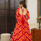 Aayaa Designer Printed Tebby Silk Suit - Multi Color
