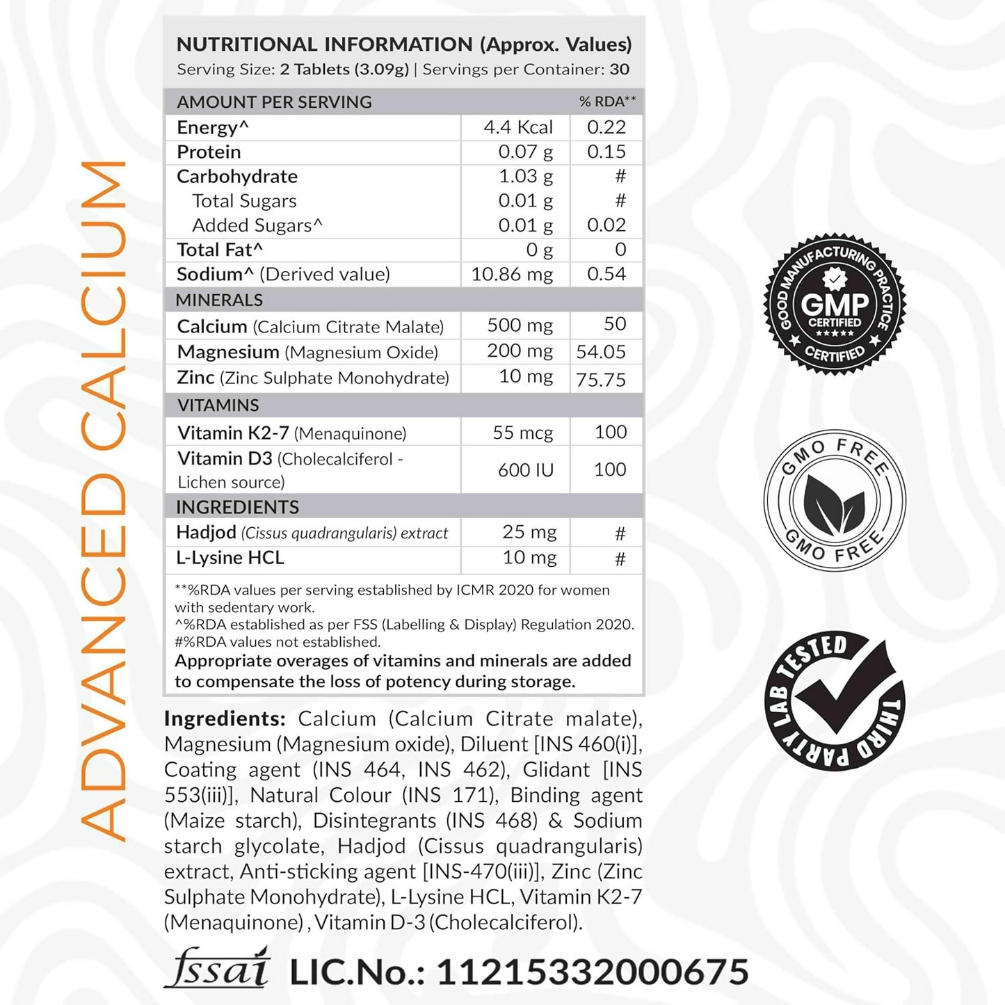 As-It-Is Atom Advance Calcium With Hadjod Ext Veg Tablets | Swadesiicart
