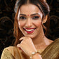 Ruby Raang 22k Gold Polished Kundan Bracelet | Swadesiicart