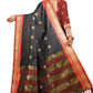 DEIANA'S Beautiful Designer Golden zari Soft Lichi Silk Saree - Black - Swadesiicart