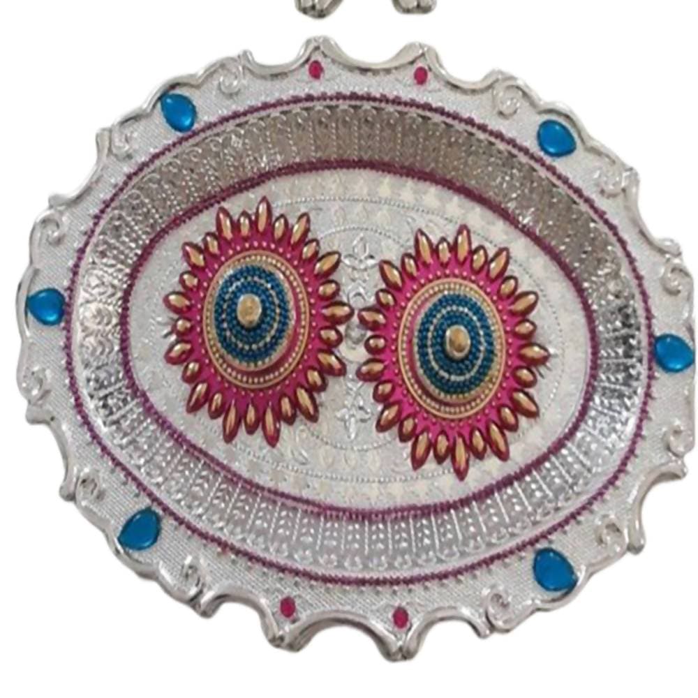 Kundan HandiKrafts Designer Haldi Kumkum Platters - Swadesiicart