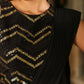 Janasya Black Georgette Sequined Saree and Blouse | Swadesiicart