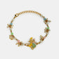 NVR Women & Men Set of 2 Multicolor Gold-Toned Radha Krishna Beaded Bhaiya Bhabhi Rakhi With Roli Chawal | Swadesiicart