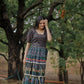 Aayaa Pure Chanderi Gown With Heavy Digital Print - Multi Color
