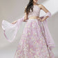 House of Panchhi Coral Net heavy Sequinse embroidery Lehenga choli & Dupatta | Swadesiicart