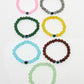 NVR Men & Women Set of 7 Crystals Beaded Evil Eye Elasticated Bracelet - Swadesiicart