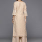 Ahalyaa Women's Traditional wear Kurta Set - Tan | Swadesiicart