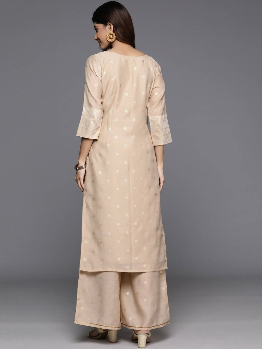 Ahalyaa Women's Traditional wear Kurta Set - Tan | Swadesiicart