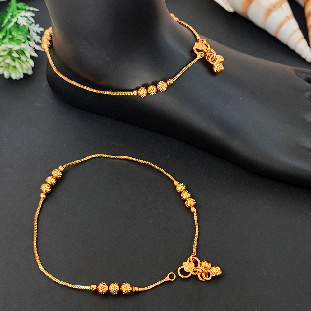 JS Fashion High Gold Designer Beads Anklet for Women & Girls | Swadesiicart
