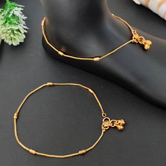 JS Fashion Beautiful High Gold Polish Fancy Style Payal for Women & Girls | Swadesiicart