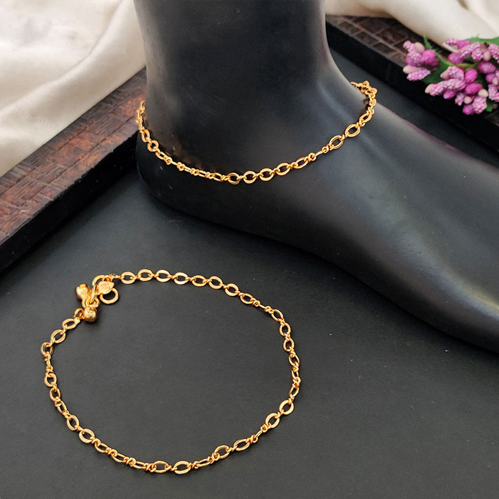 JS Fashion Beautiful Antique High Gold Polish Fancy Payal for Women & Girls | Swadesiicart