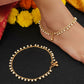 JS Fashion Designer High Gold Polish Clustered Pearl Payal for Women & Girls | Swadesiicart