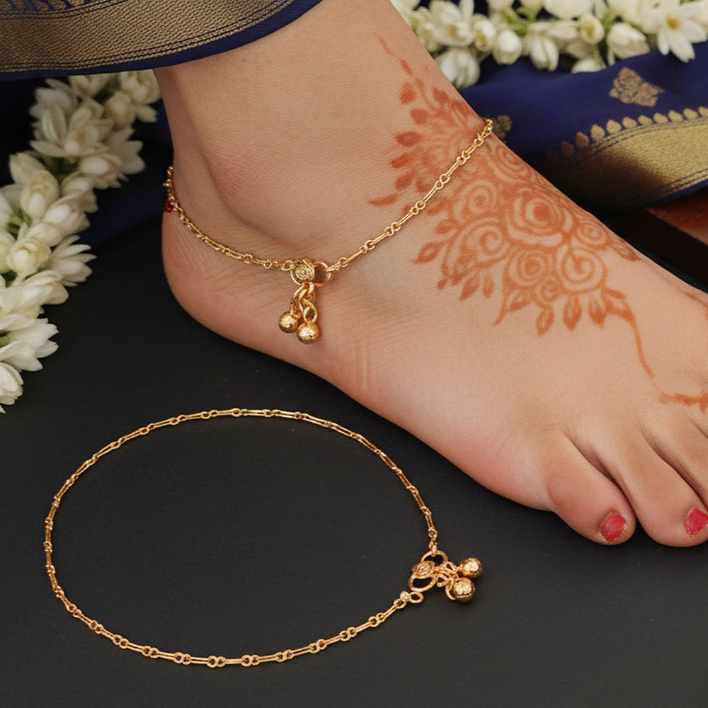 JS Fashion Designer High Gold Polish Fancy Style Payal for Women & Girls | Swadesiicart