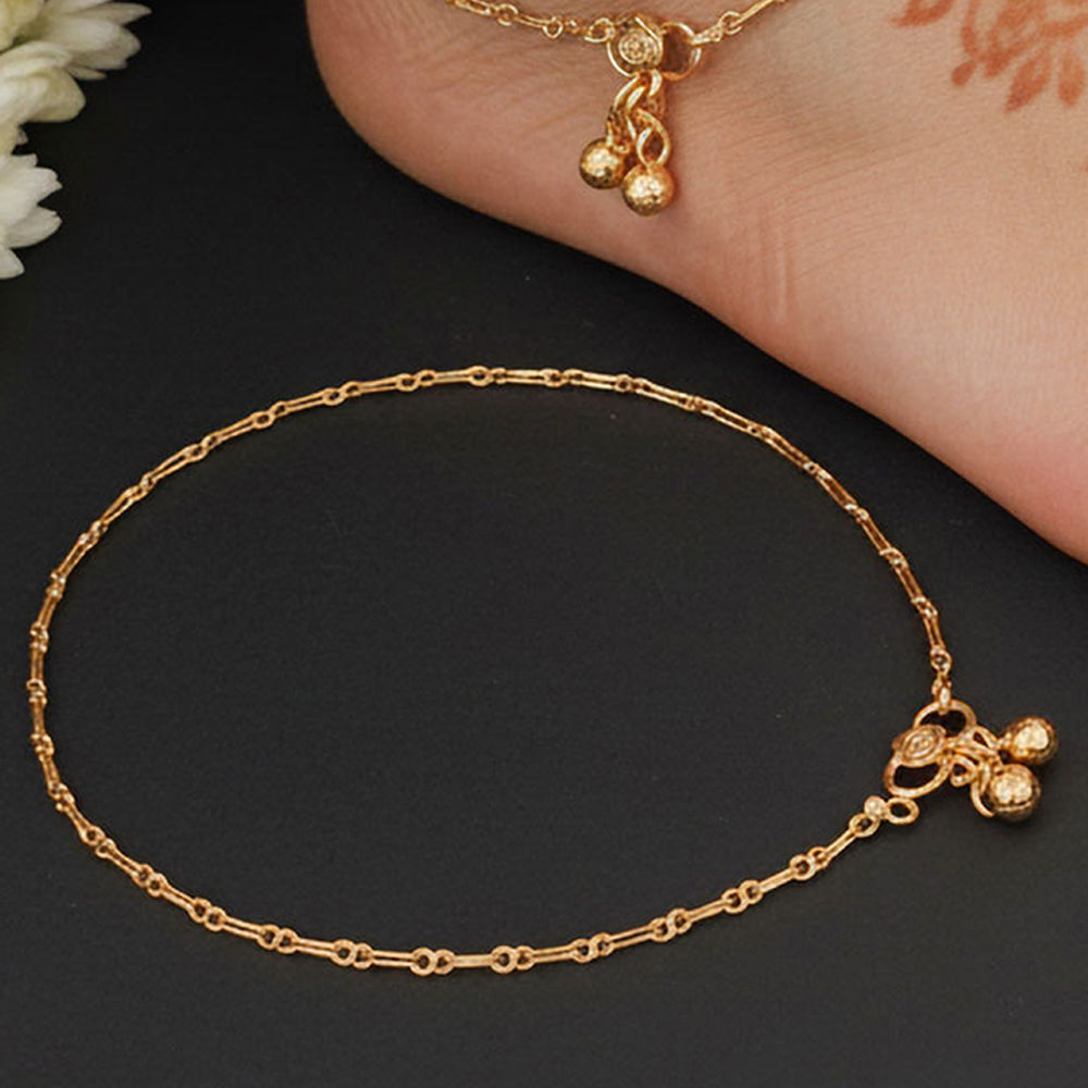 JS Fashion Designer High Gold Polish Fancy Style Payal for Women & Girls | Swadesiicart
