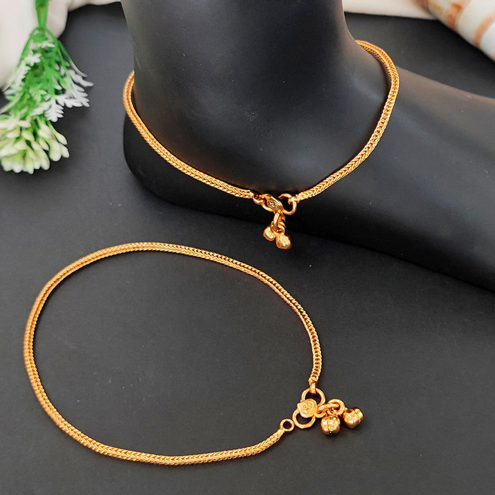 JS Fashion Elegant High Gold Traditional Payal for Women & Girls | Swadesiicart