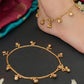 JS Fashion Designer High Gold Polish Party Wear Anklet Set for Women & Girls | Swadesiicart