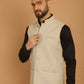 Even Apparels Pure Wool Nehru Jacket - Off White | Swadesiicart
