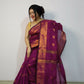 Exclusive Collection Beautiful Magenta Cotton Silk Woven Handloom Saree With Running Blouse Piece - Swadesiicart