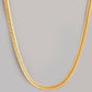 VOJ Gold-Polished Thick Flat Snake Chain | Swadesiicart