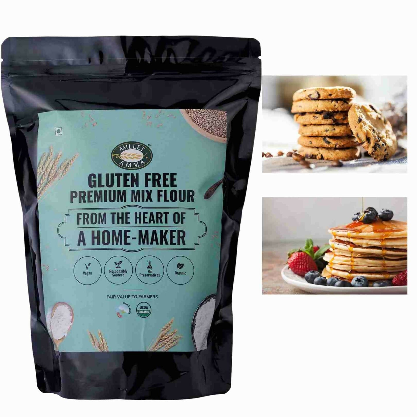 Millet Amma Gluten Free Premium Mix Flour Organic - Swadesiicart