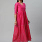 Ahalyaa Womens Pink Crepe Printed Dress | Swadesiicart