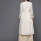 Ahalyaa Women's Traditional wear Ethnic Dress - Off White | Swadesiicart