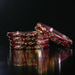 Afast Designer Fancy Party Bangle/ Kada Set, Maroon, Glass, Pack Of 8 - Swadesiicart