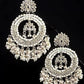 Jewel City Luxurious Pearl Chandelier Earrings - Traditional Indian Kundan Style Statement Jewelry for Wedding & Festive Wear | Swadesiicart