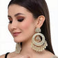Jewel City Luxurious Pearl Chandelier Earrings - Traditional Indian Kundan Style Statement Jewelry for Wedding & Festive Wear | Swadesiicart