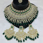 Jewel City Royal Pearl and Crystal Choker Set - Gold-Plated Wedding Jewelry with Earrings and Ring | Swadesiicart