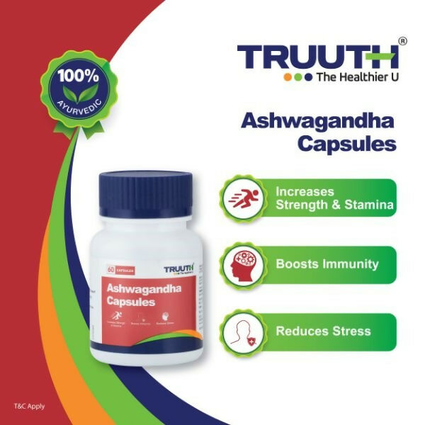 Truuth Ashwagandha 500mg Capsules | Swadesiicart