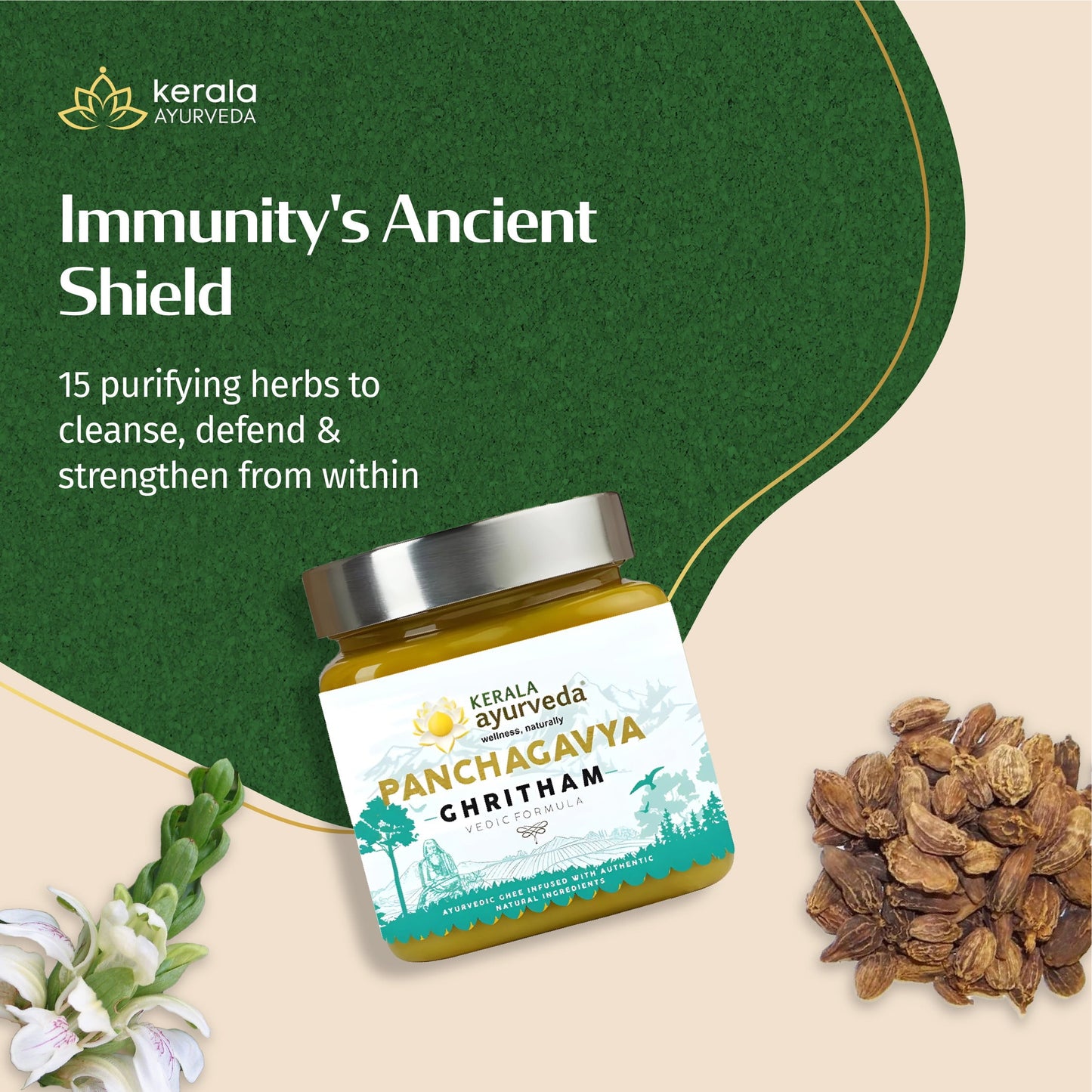 Panchagavya Ghee (Ghritham) - Herb Infused Ghee for Immunity
