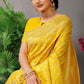 Anaita Yellow Woven Design Pure Silk Banarasi Saree With Blouse
