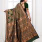 Vedant Vastram Litchi Silk Designer Banarasi Saree - Green | Swadesiicart